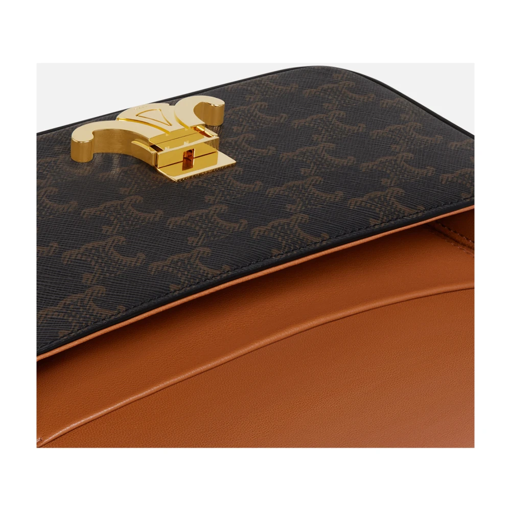Celine Triomphe Canvas Schoudertas Brown Dames