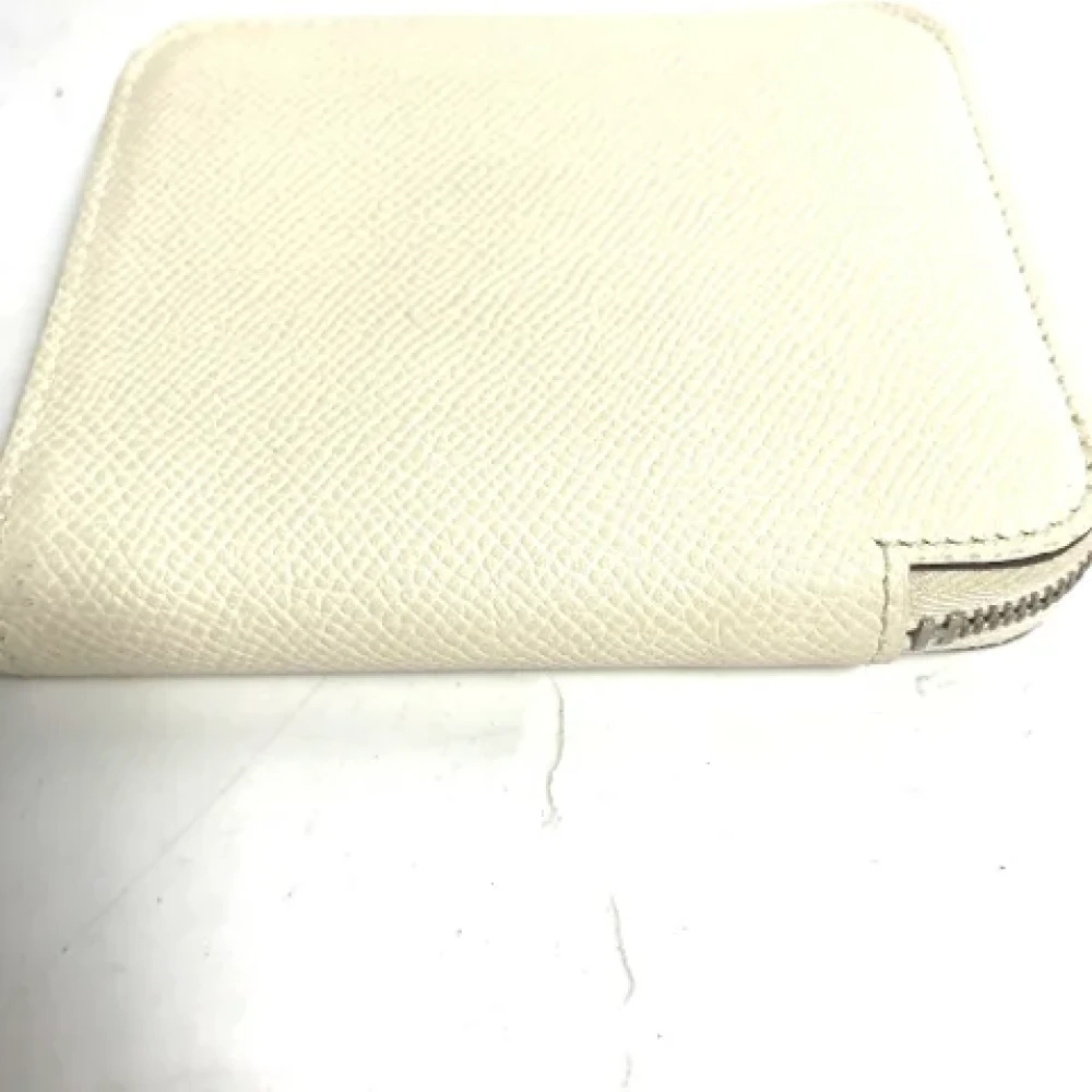 Hermès Vintage Pre-owned Leather wallets White Dames