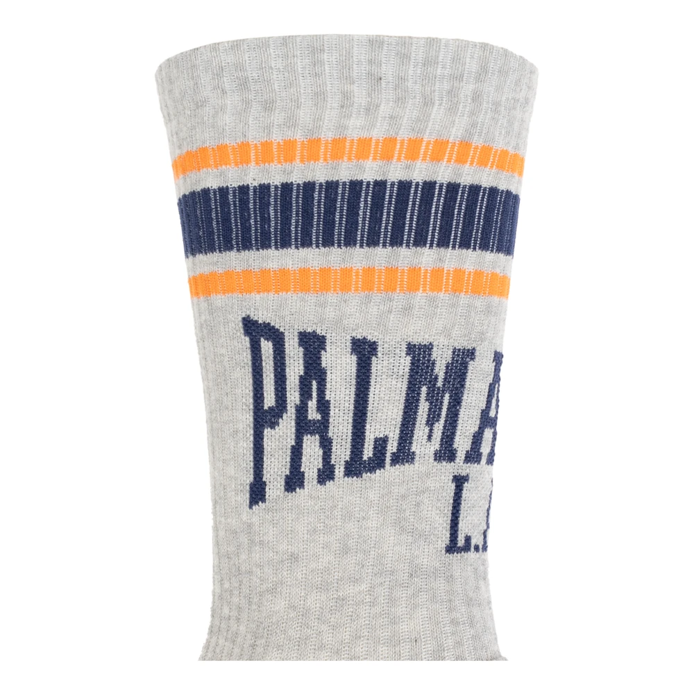 Palm Angels Sokken met logo Gray Heren