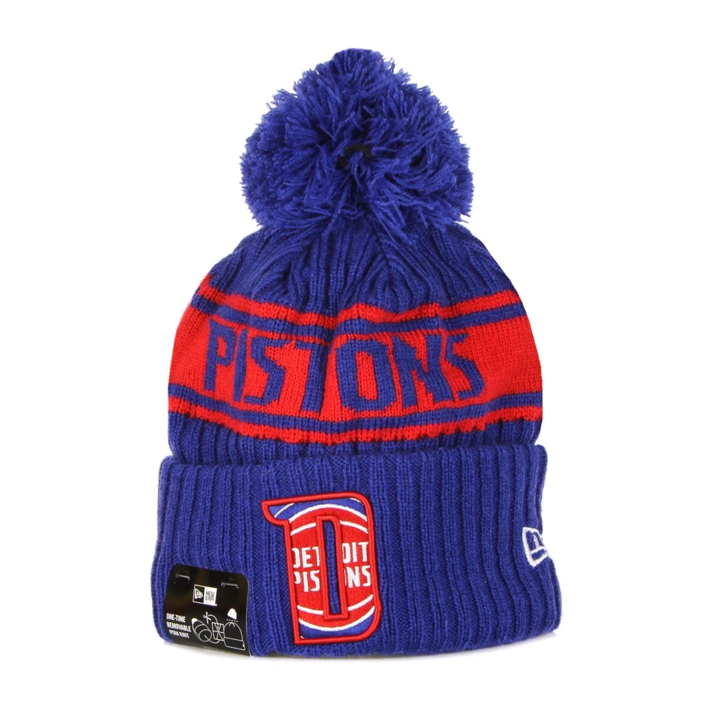 New era NBA Draft Pom Beanie Detroit Pistons Blue Heren