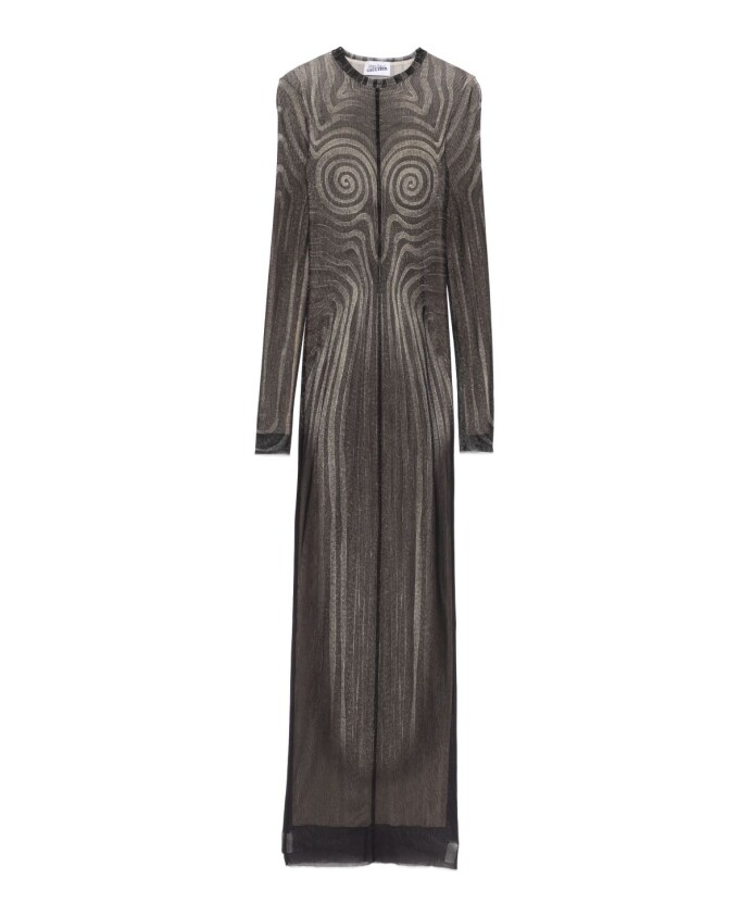 robe-longue-en-maille-noire-imprimee-spiral