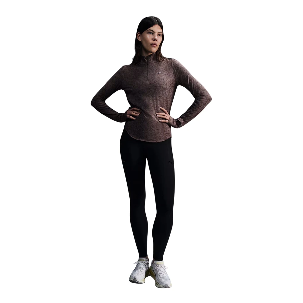 Nike Donna Nero Swift - Leggings - Taglia 40 - Jersey Di Cotone - Immagine 3