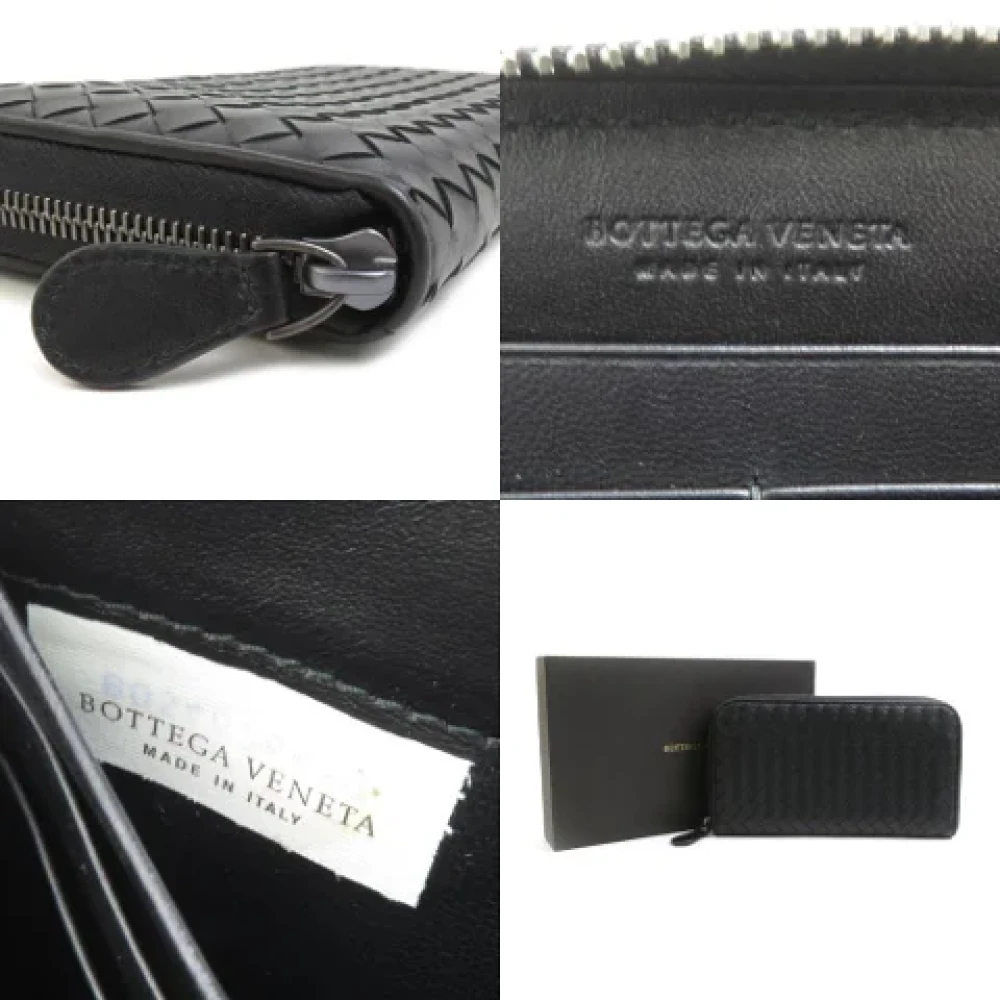 Bottega Veneta Vintage Pre-owned Leather wallets Black Unisex