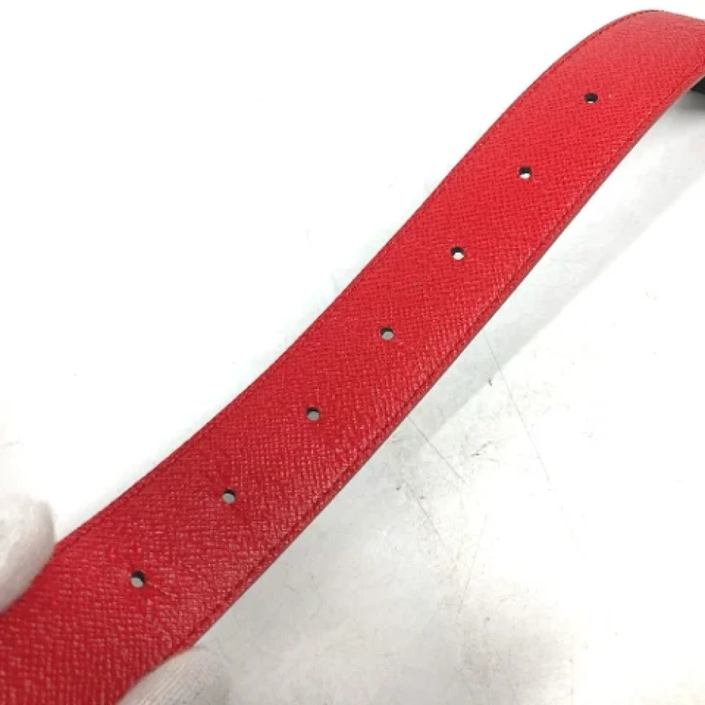 Louis Vuitton Vintage Pre-owned Cotton belts Red Dames