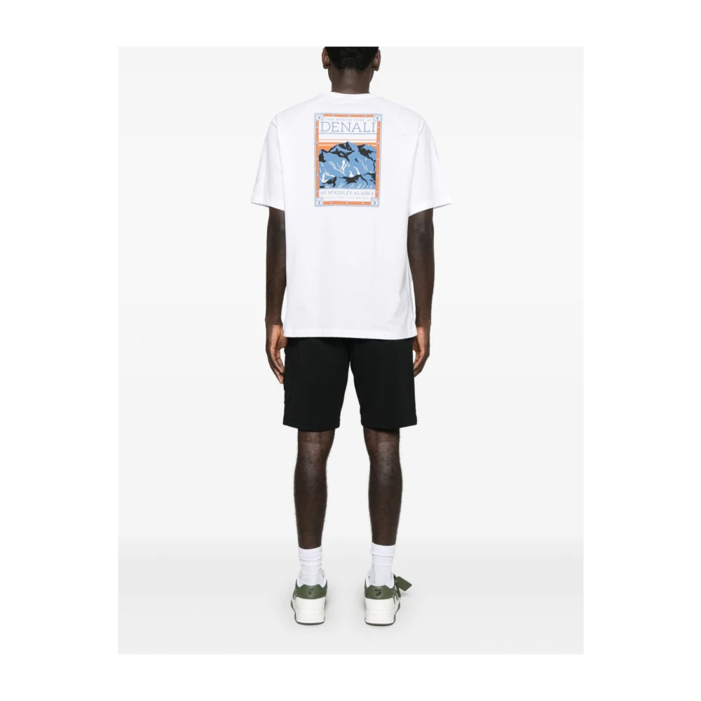 The North Face Grafische Print Crew Neck T-shirt Wit White Heren