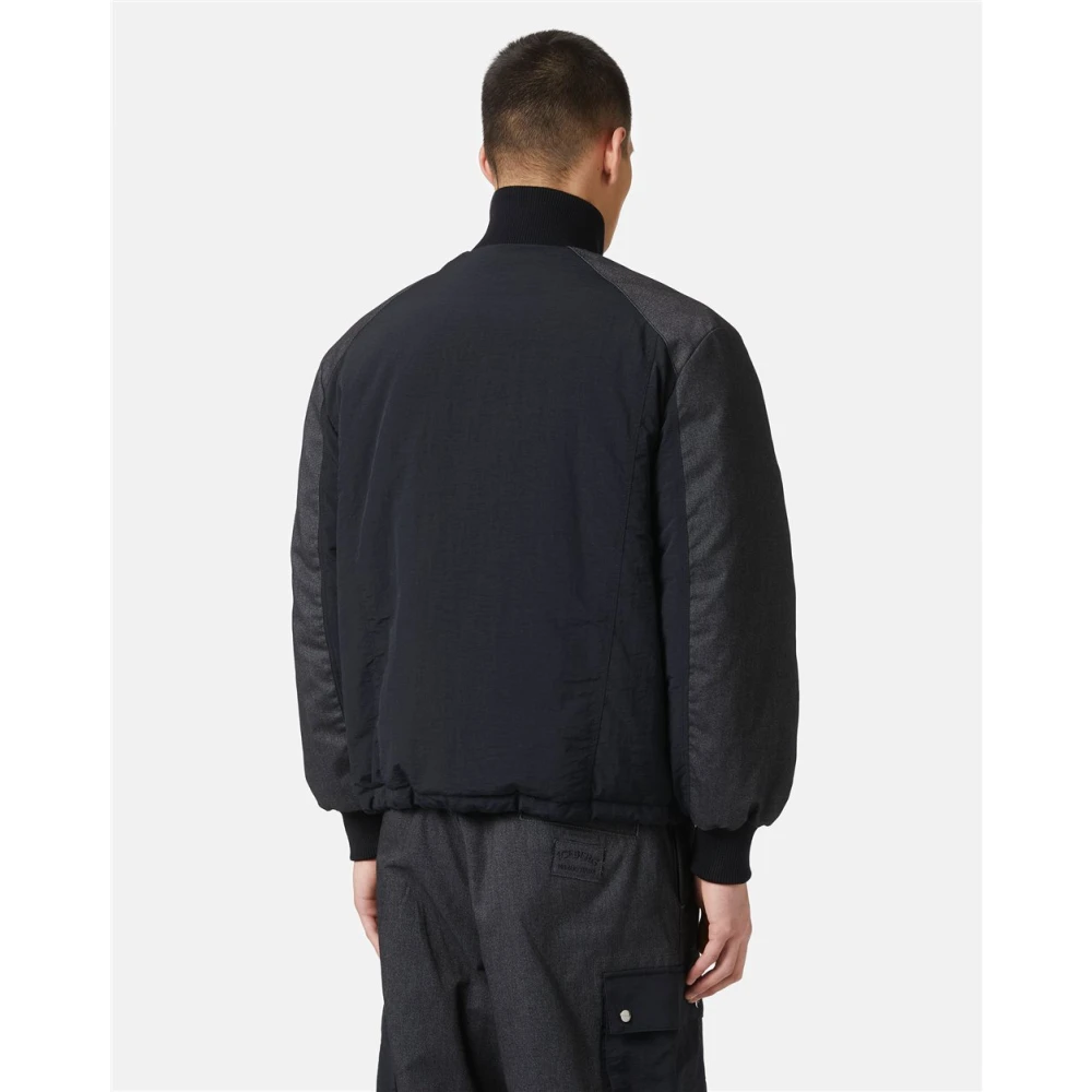 Iceberg Nylon en gabardine jas Black Heren