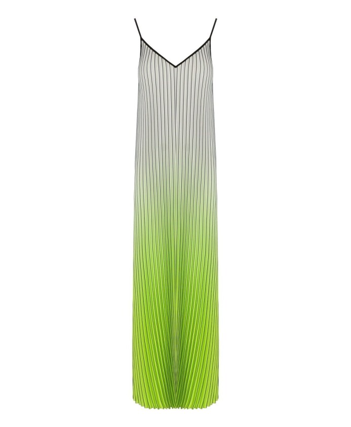 robe-longue-plissee-a-degrade-vert