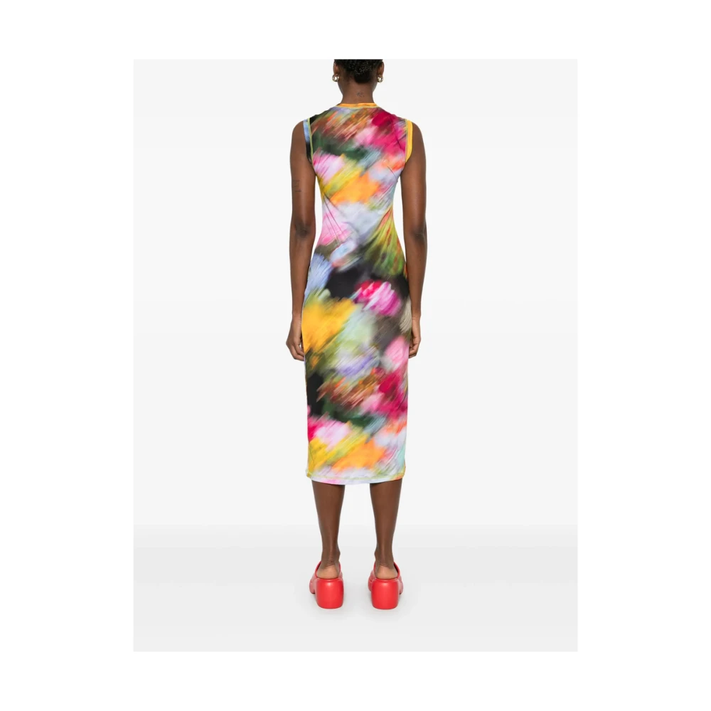 Stine Goya Sinaasappel Oranje Grafische Print Jurk Multicolor Dames