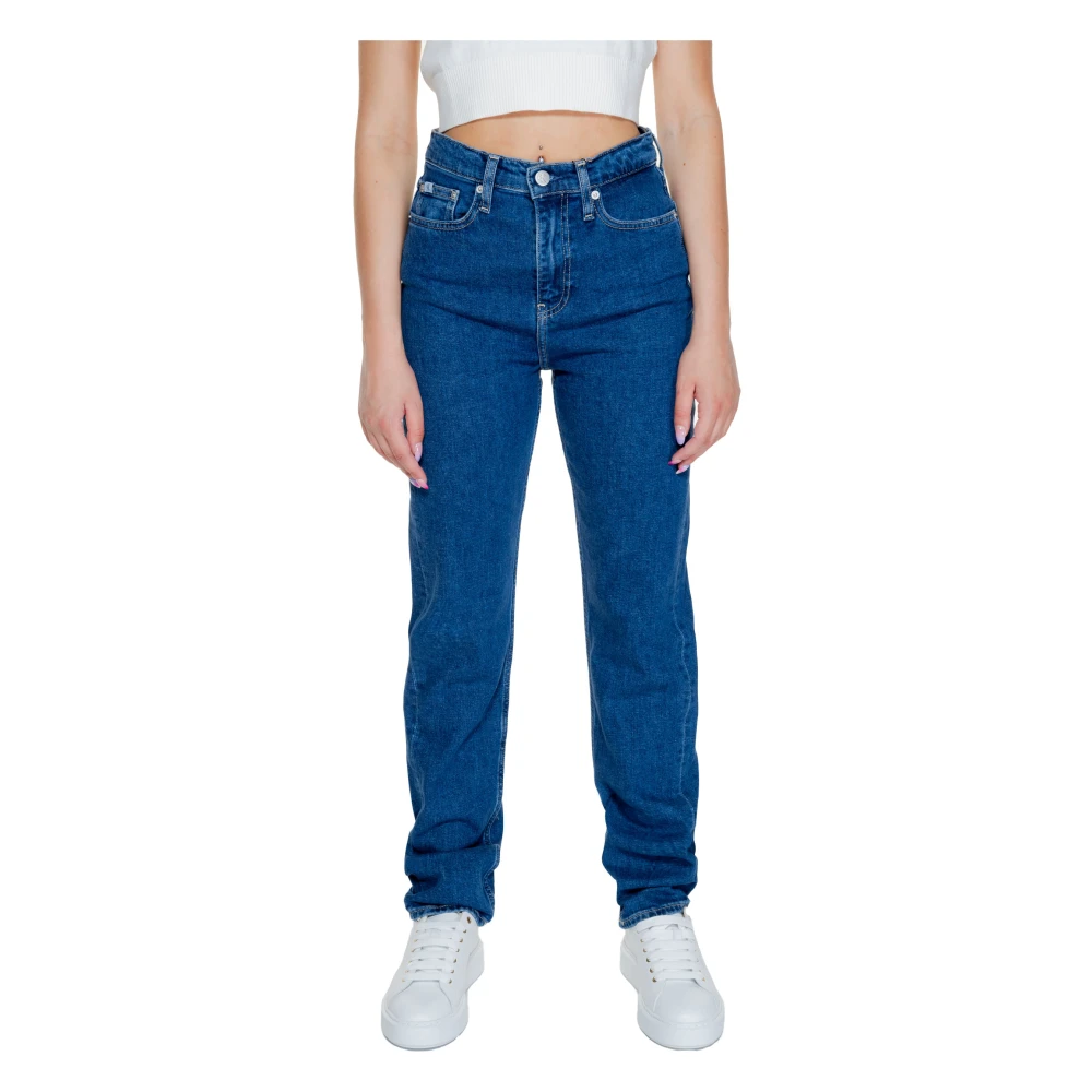 Calvin Klein Jeans Women's Blue Slim-Fit Jeans,, Plain Jeans With Zip W28 L32