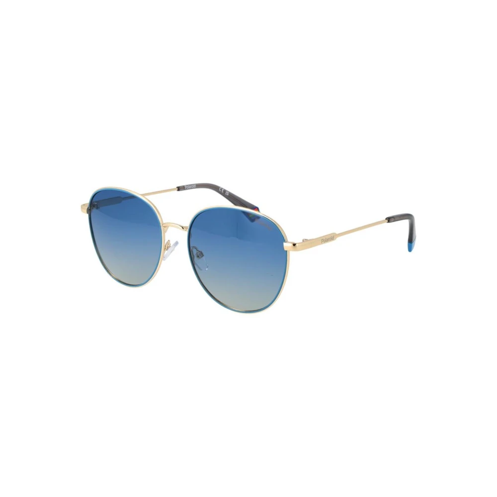 Polaroid Unisex Yellow Metal Frame Aviator Sunglasses