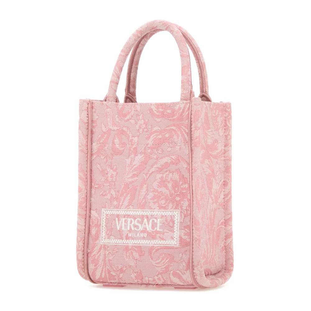 Versace Mini Athena Geborduurde Handtas Pink Dames