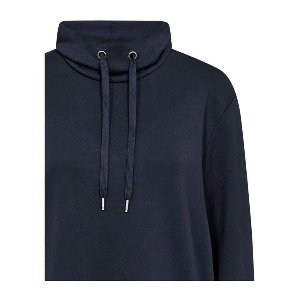 Soyaconcept Navy Comfortabele Sweater met Hoge Hals Blue Dames
