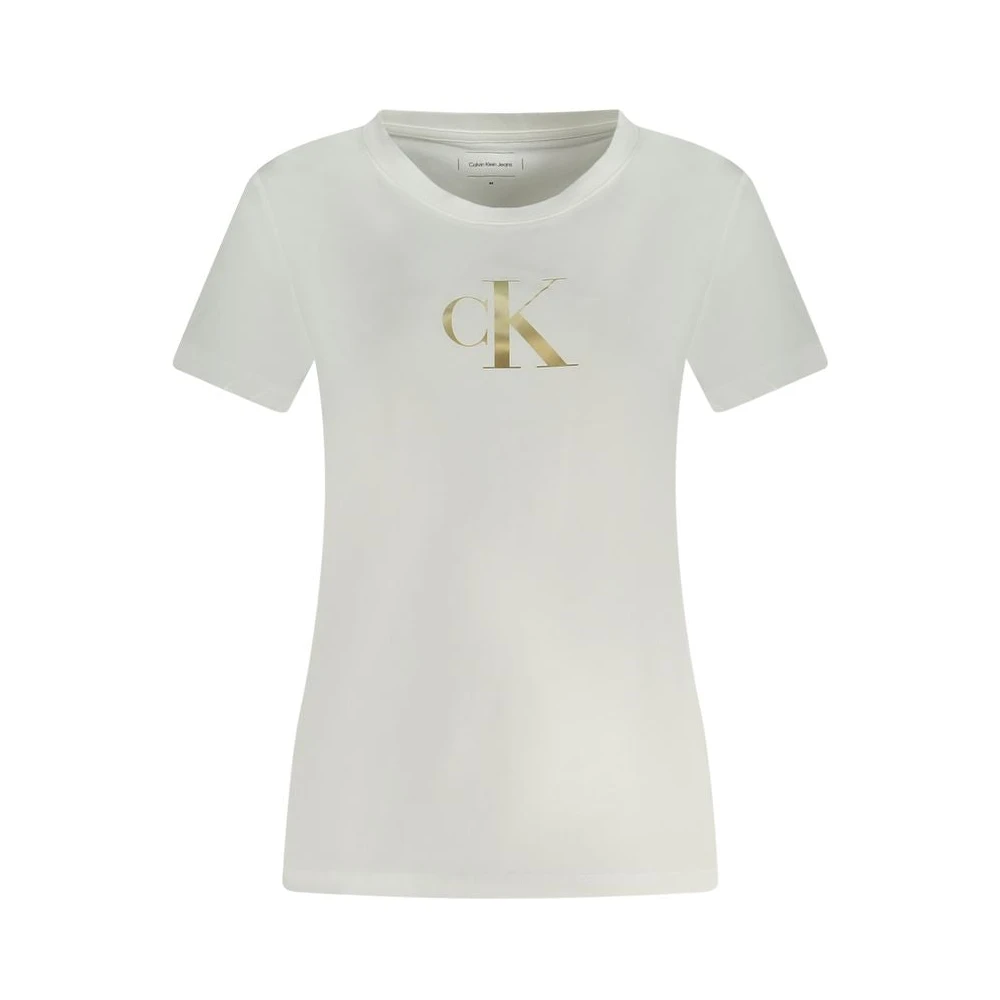 Calvin Klein Witte Katoenen Tops & T-Shirt White Dames