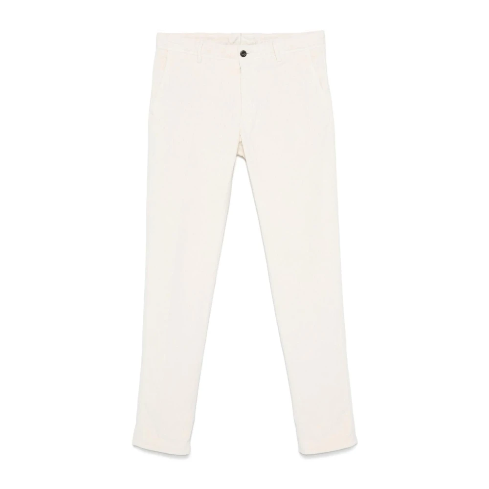 Incotex Uomo Beige Pantaloni A Gamba Dritta In Velluto A Coste