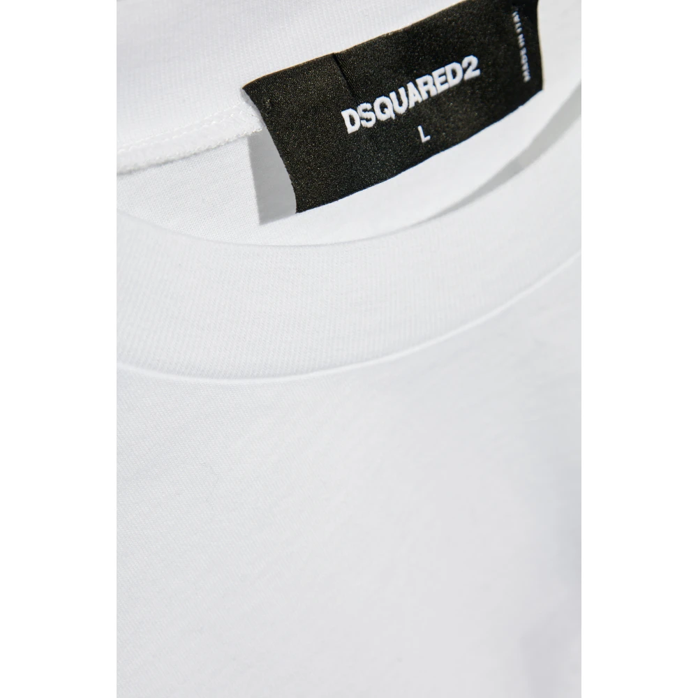 Dsquared2 Bedrukt T-shirt White Heren