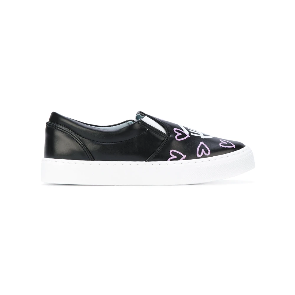 Chiara Ferragni Collection Slip-On Hearts Sneakers Dames Schoenen Zwart