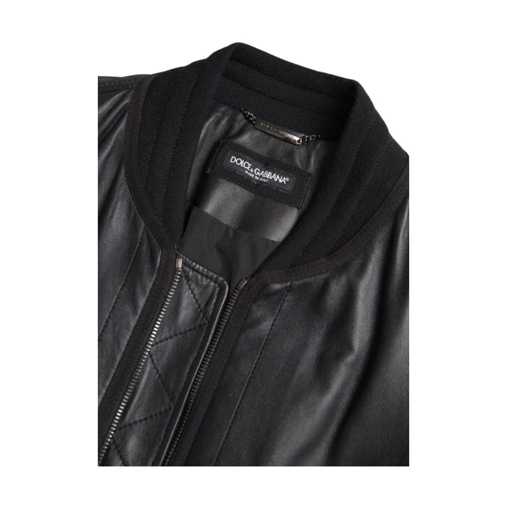 Dolce & Gabbana Leather Jackets Black Heren