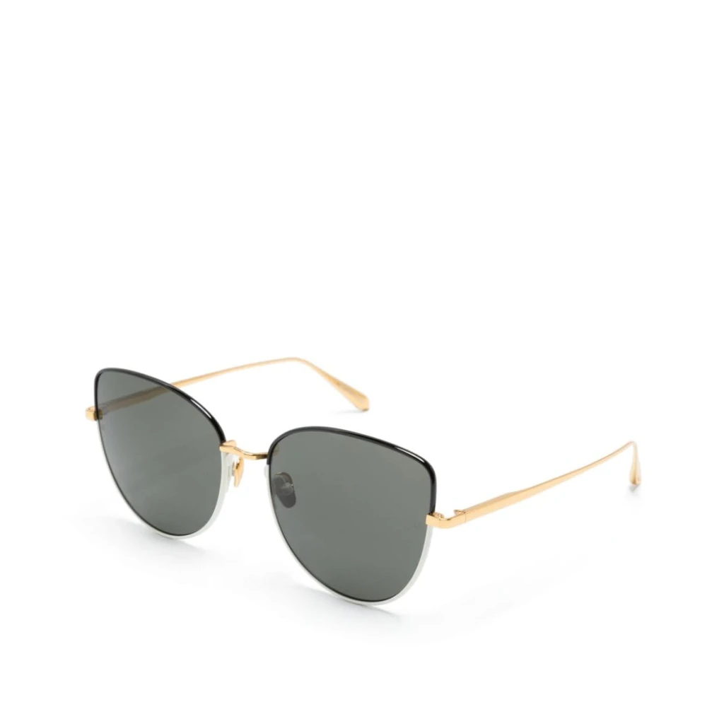 Linda Farrow Yellow Sunglasses, Female, 61 Mm, White Sun Sunglasses