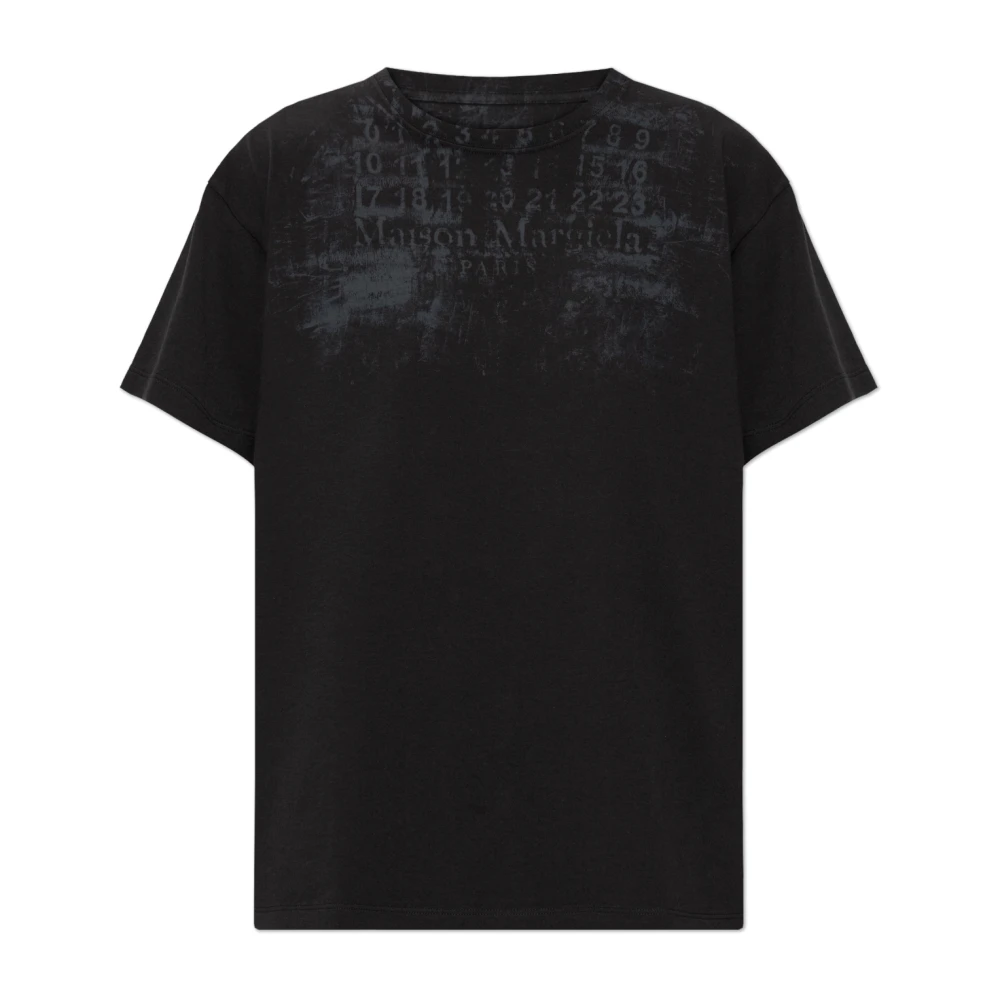 Maison Margiela , T-Shirts, Female, Black, S, Printed T-Shirt