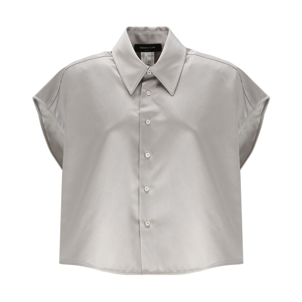 Camisa plateada online mujer