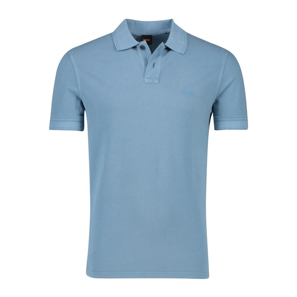 Hugo Boss Blauwe Polo Met Korte Mouwen Blue Heren