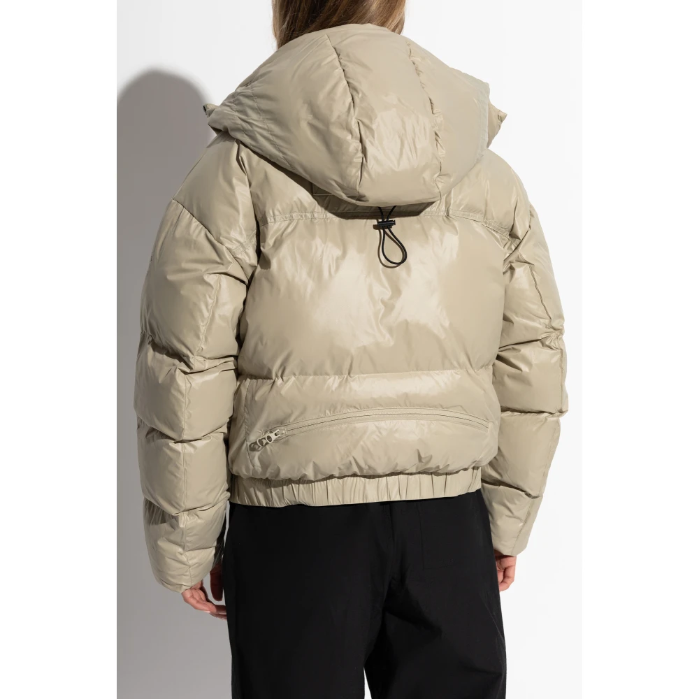 adidas by stella mccartney Geïsoleerde Jas met Logo Beige Dames