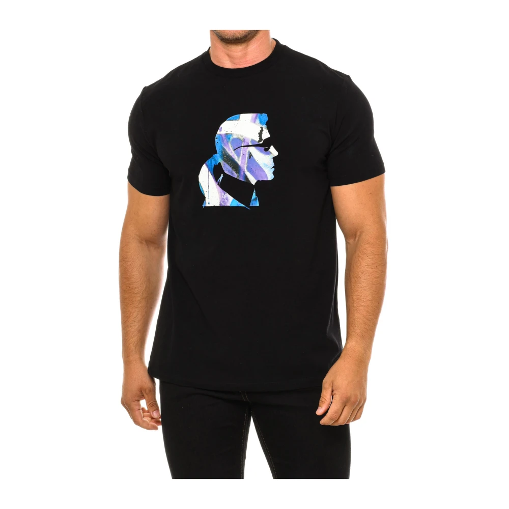 Karl Lagerfeld Klassiek T-shirt met korte mouwen Black Heren