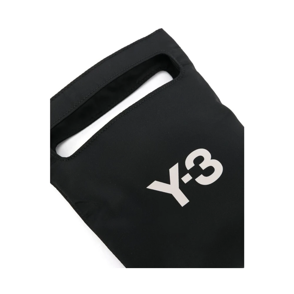 Y-3 Zwarte Tas met Uitgesneden Handvat Black Dames