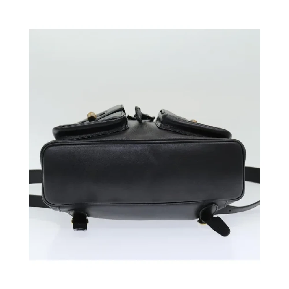 Gucci Vintage Pre-owned Leather backpacks Black Dames