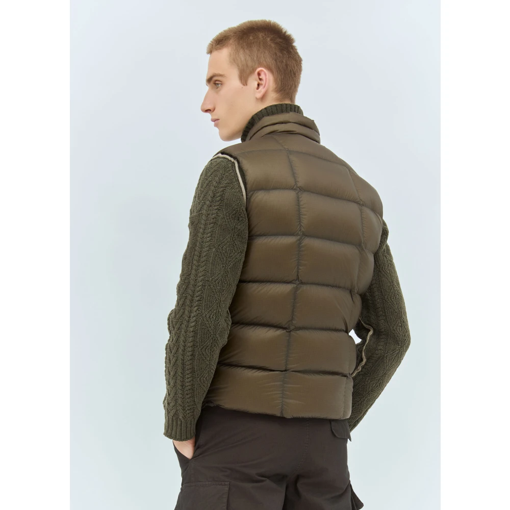 C.P. Company Geruit Motief Puffer Vest Green Heren