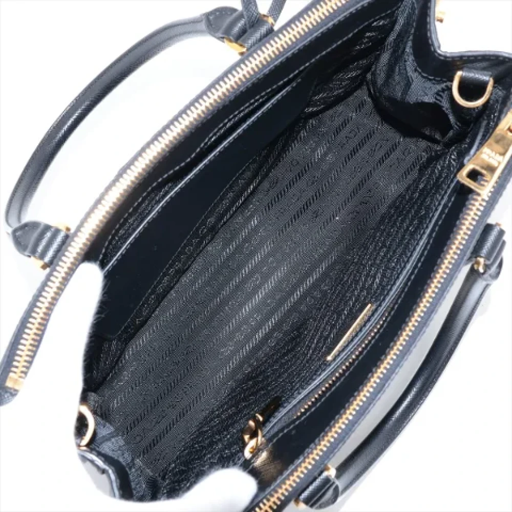 Prada Vintage Pre-owned Leather handbags Black Dames