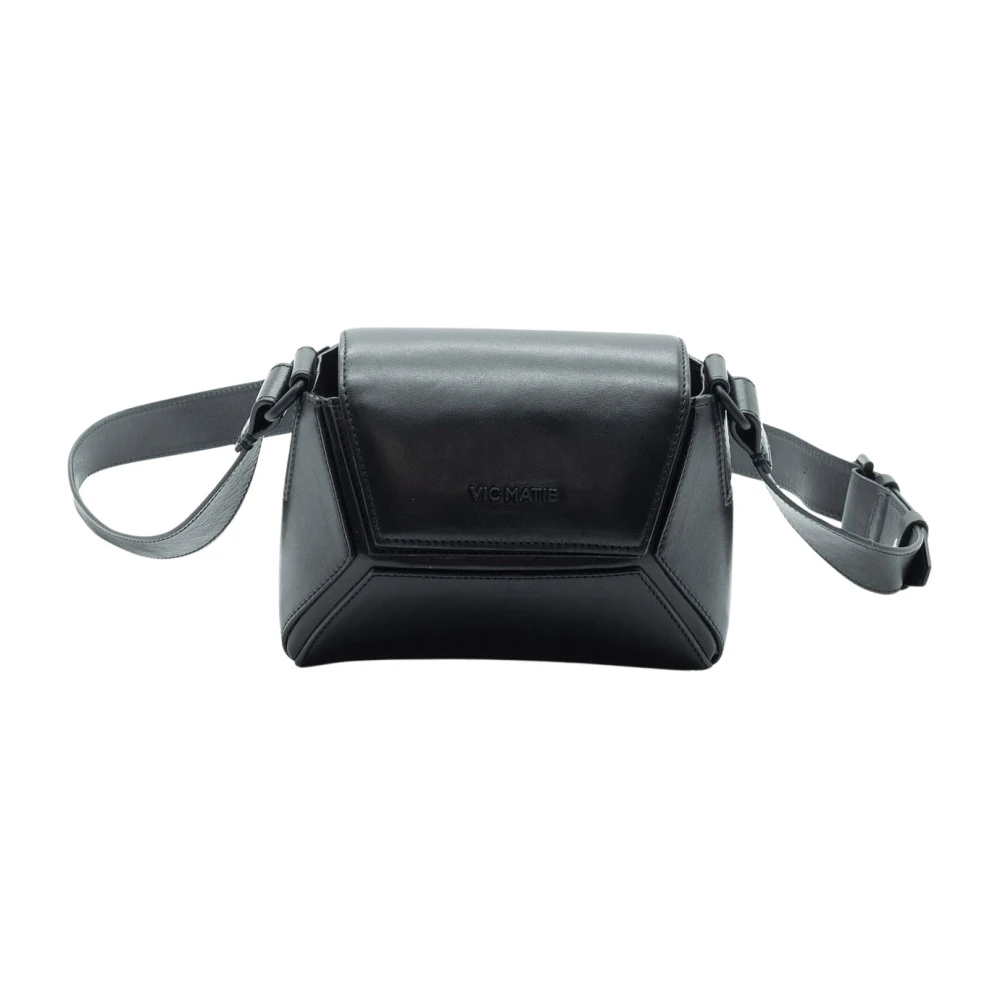 Vic Matié Hexagon Schoudertas in Zwart Black Dames