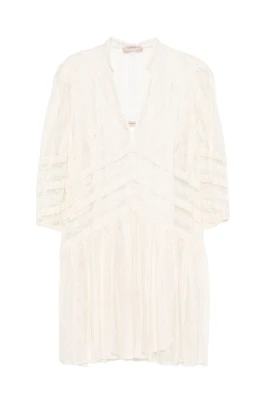 Laced V-neck Mini Dress