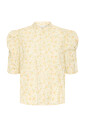 chemisier-jaune-avec-manches-bouffantes