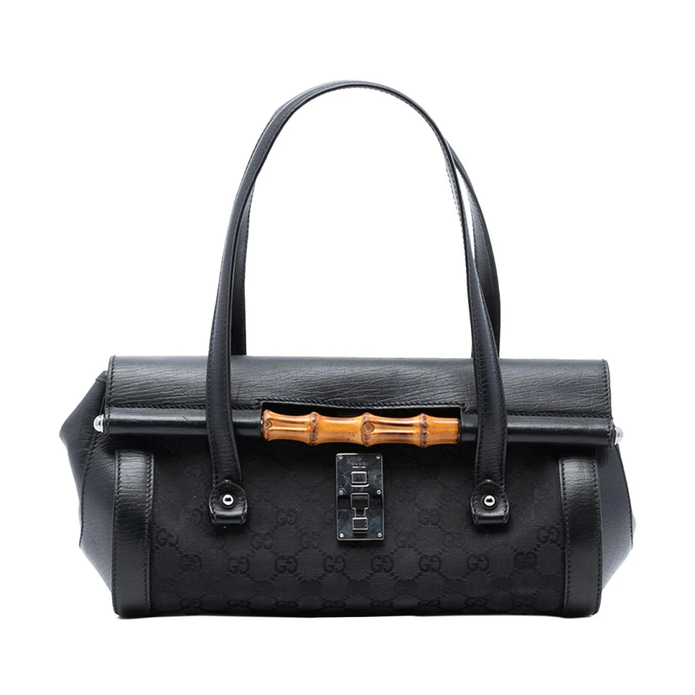 Gucci Vintage Women's Black Vintage Handbags, One Size, Pre-Owned Classic Tote Bag