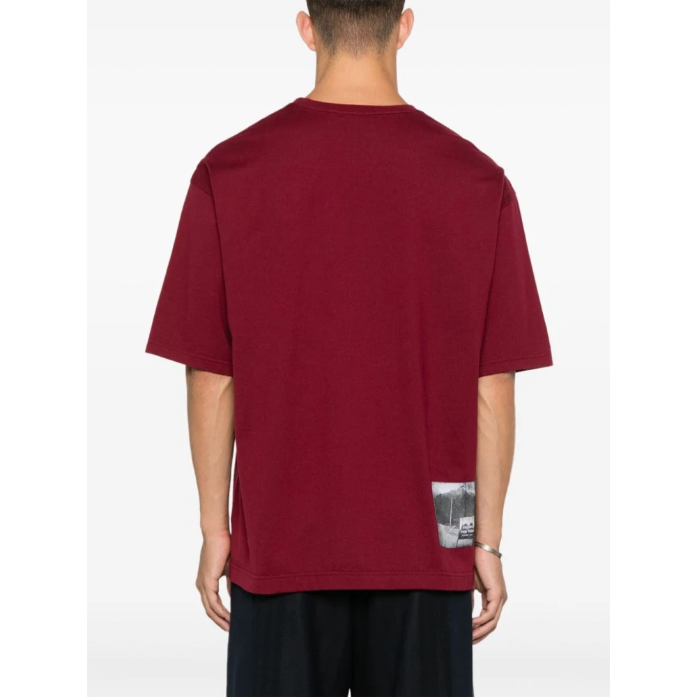 Undercover Donkerrood Katoenen Jersey T-shirt Red Heren