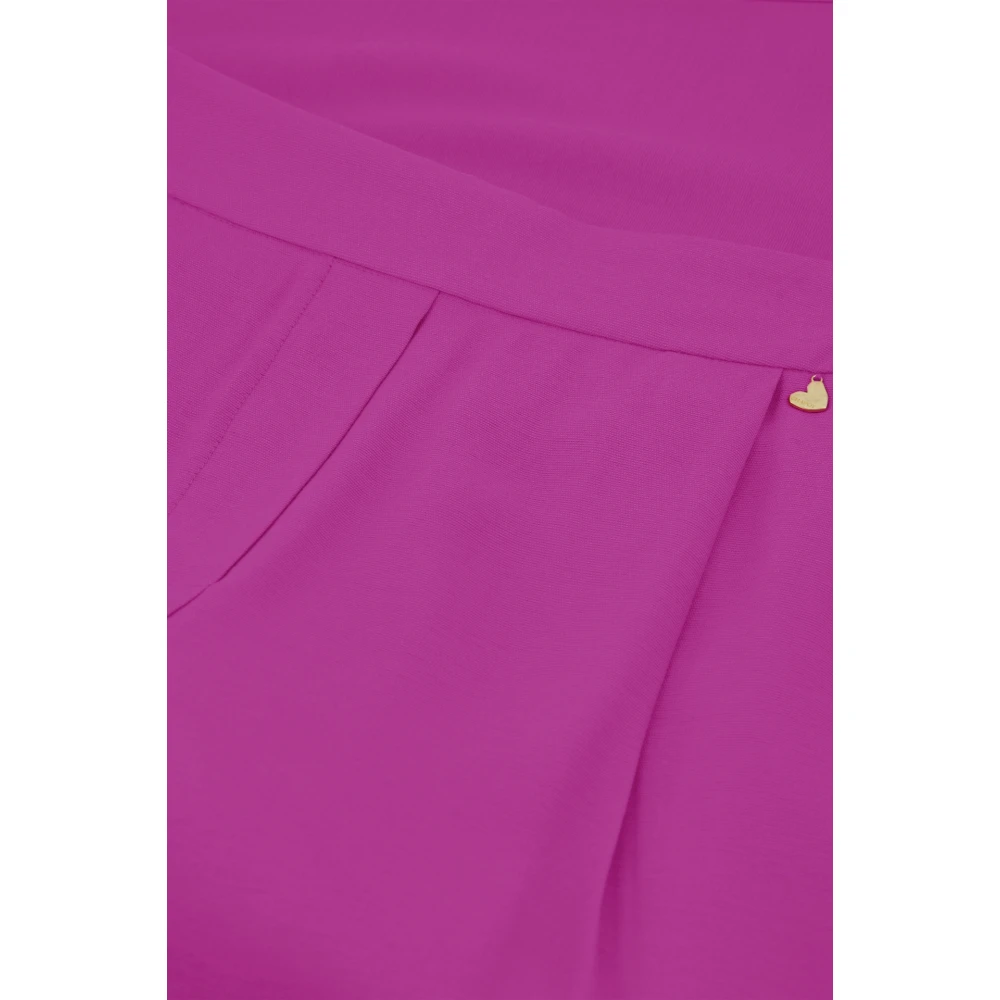 Fabienne Chapot Donkerroze Straight Fit Broek Pink Dames