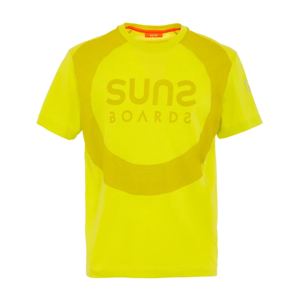 Suns Casual Katoenen Shirt Yellow Heren