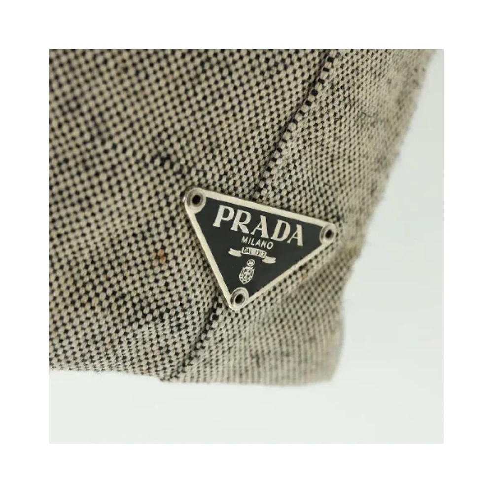Prada Vintage Pre-owned Canvas prada-bags Gray Dames