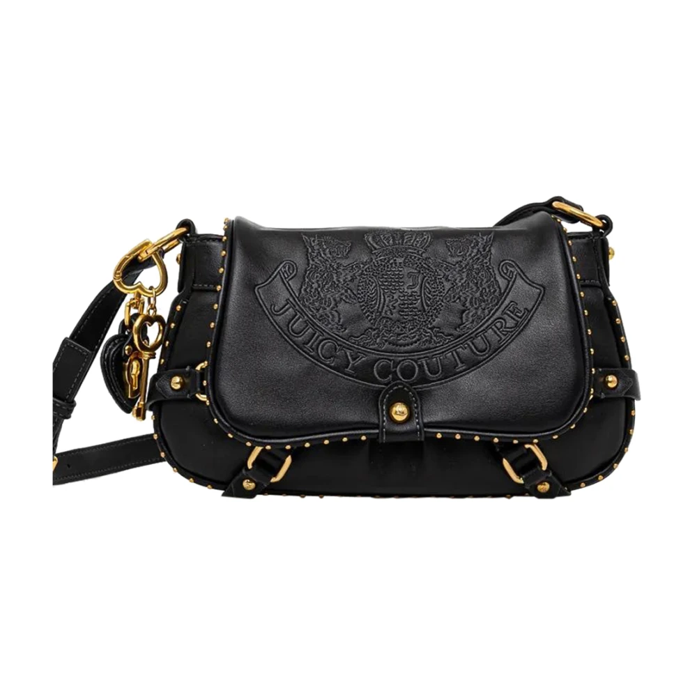Juicy Couture Gestikte flap schoudertas met hoes Black Dames