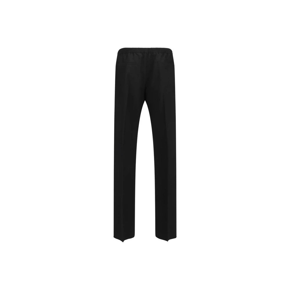 Givenchy Wollen broek met ritssluiting en elastische tailleband Black Heren