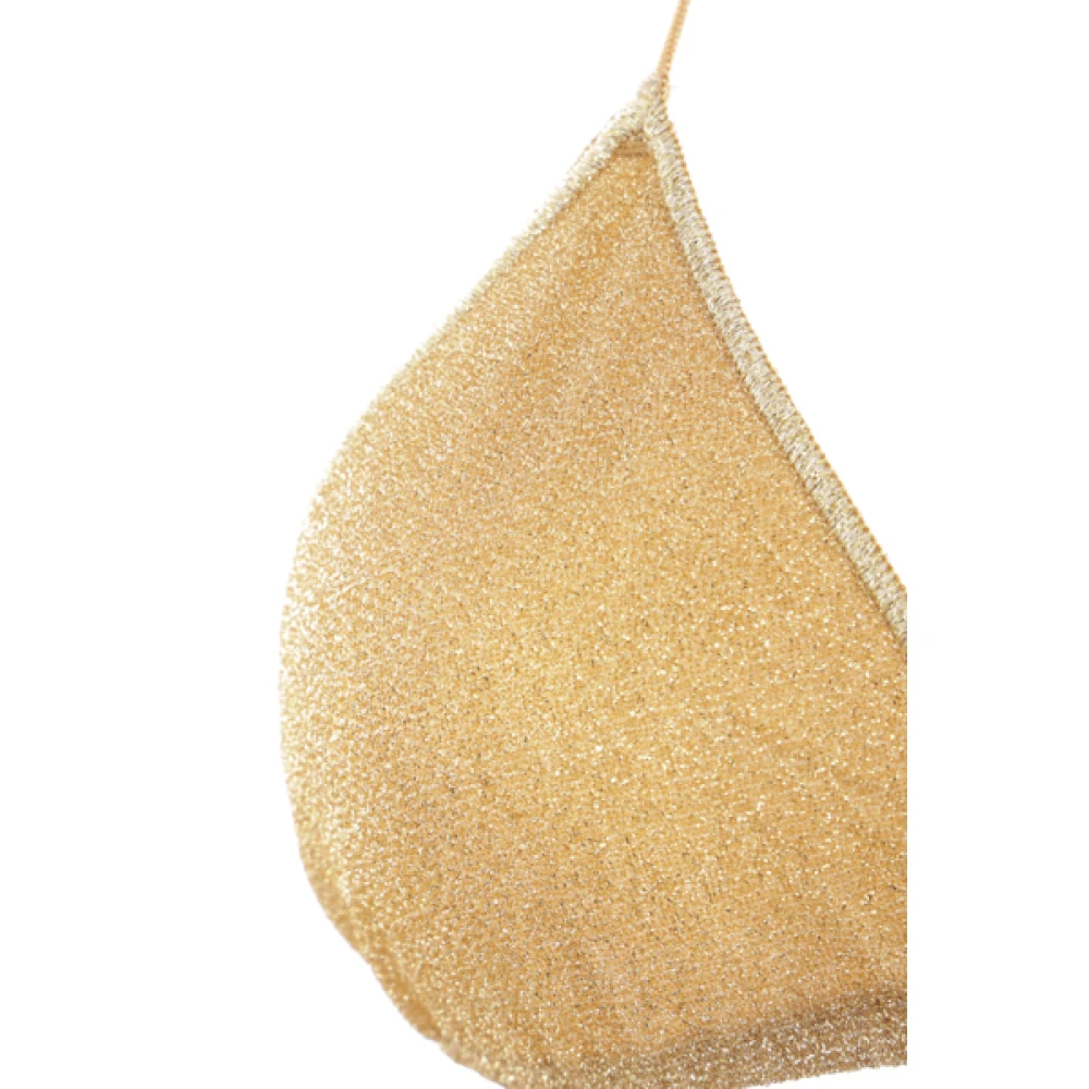 Oseree Gouden Lurex Driehoek Bikini Beige Dames