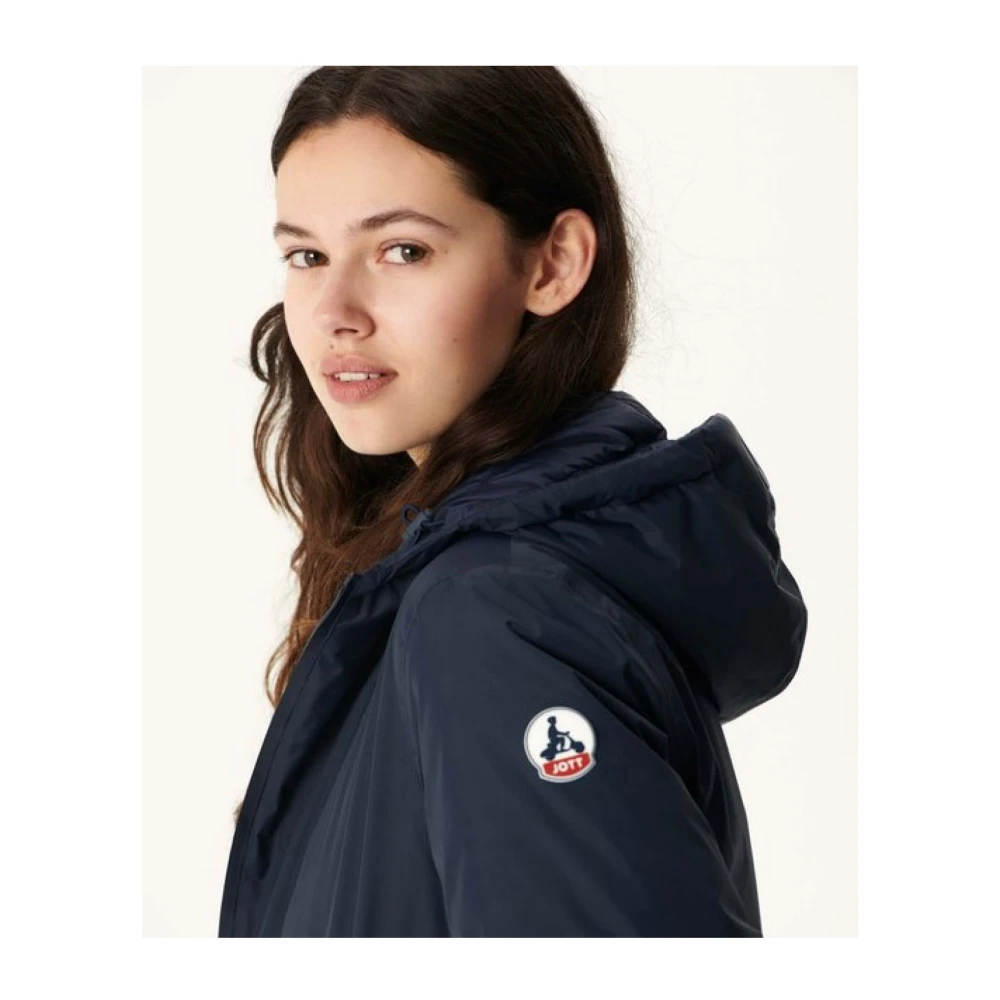 Jott Omkeerbare Lange Donsjas Blauw Blue Dames