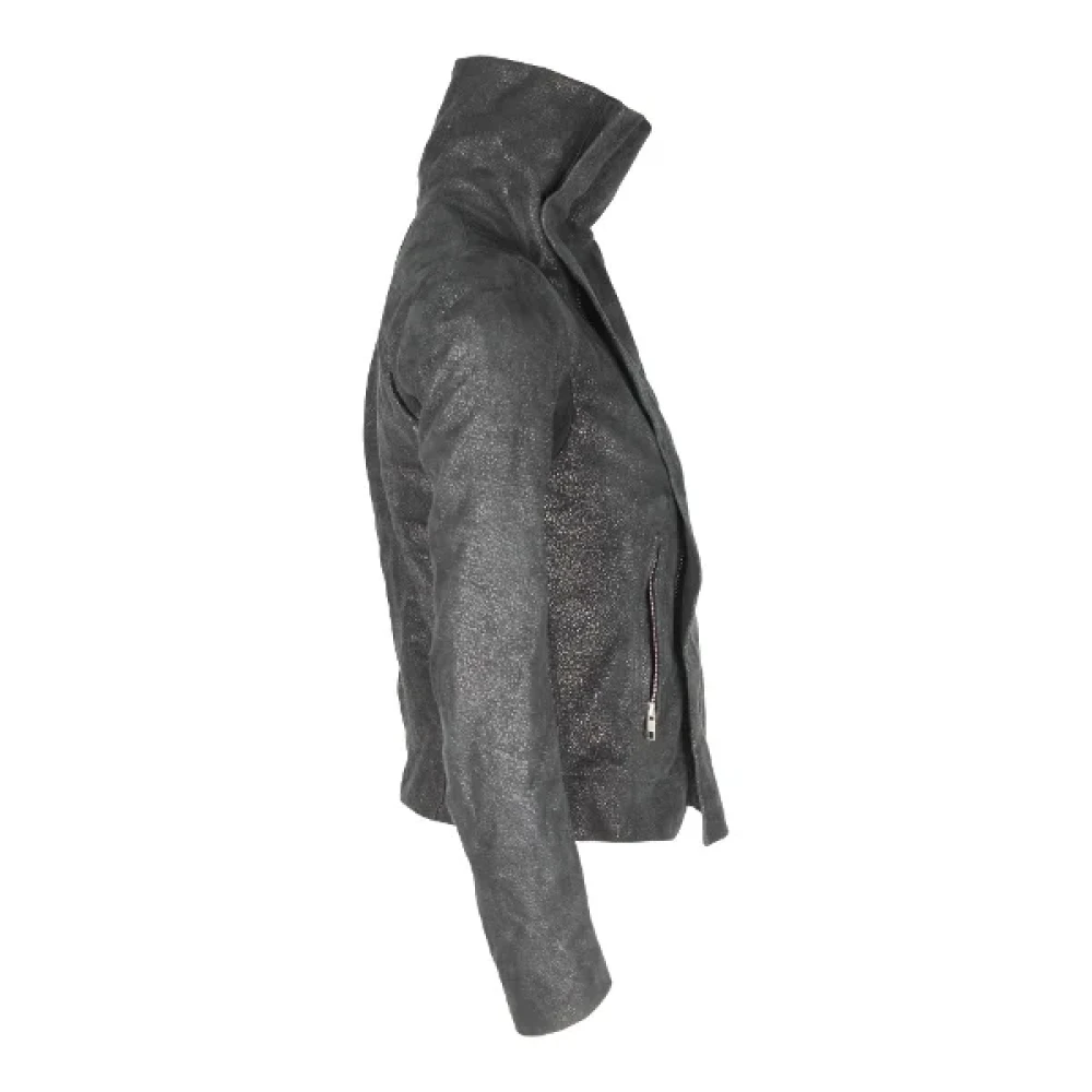 Rick Owens Pre-owned Leather outerwear Black Dames