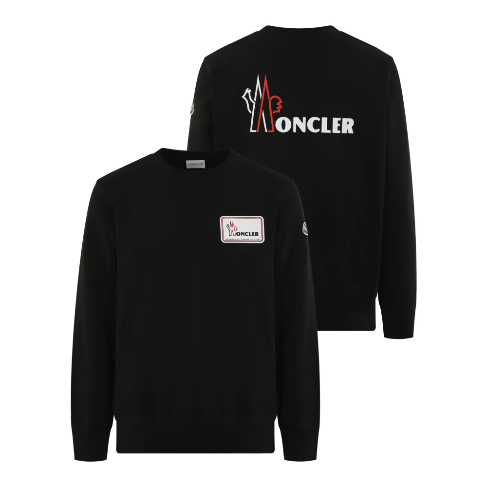 Moncler Heren Logo Sweatshirt Zwart Black Heren