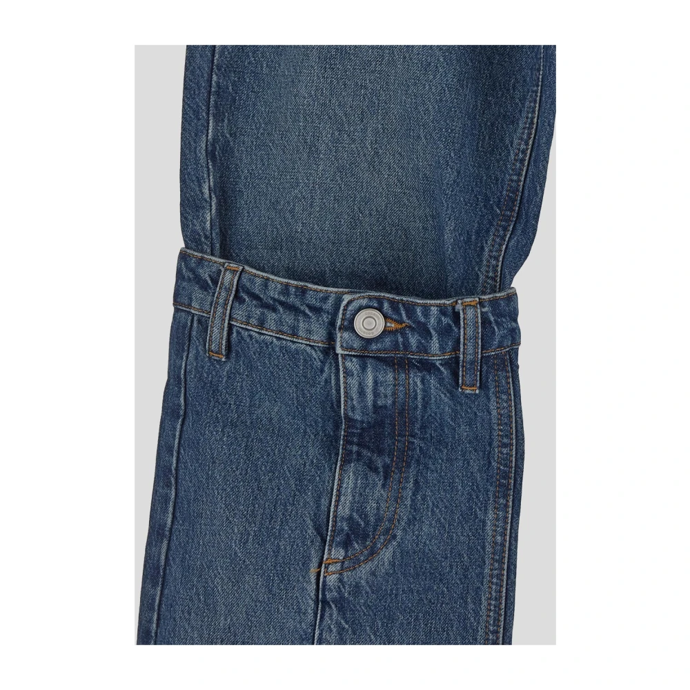 Coperni Stijlvolle Open Knie Katoenen Jeans Blue Dames