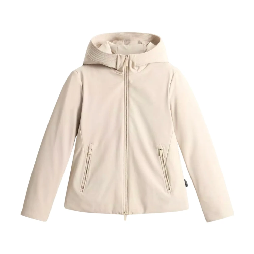 Woolrich Tech SoftShell capuchon parka Beige Heren