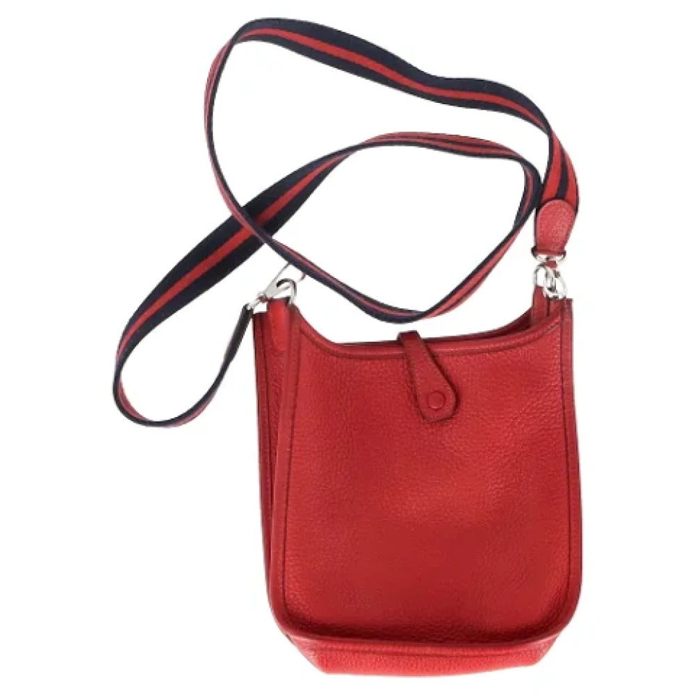Hermès Vintage Pre-owned Leather shoulder-bags Red Dames