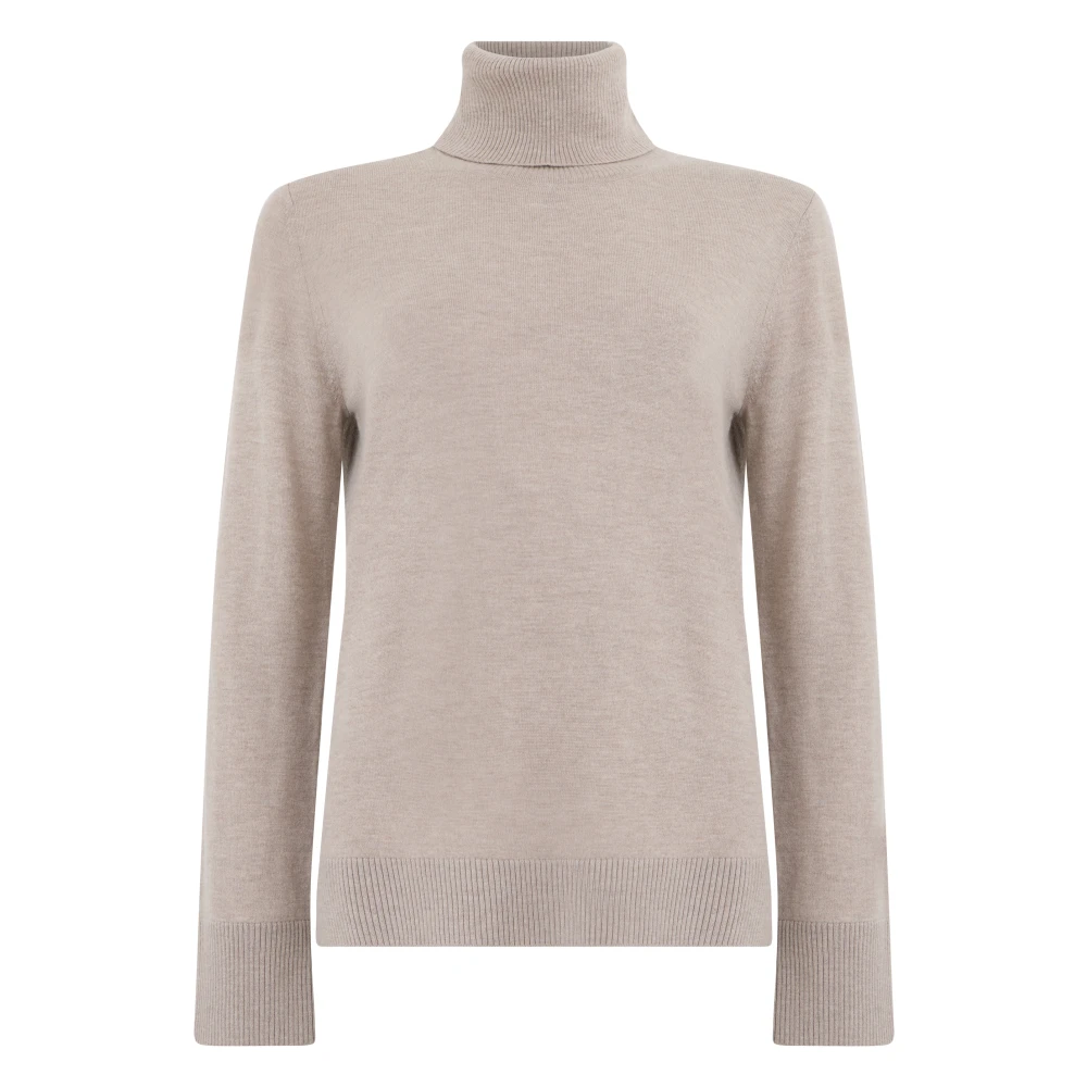 Max Mara Turtleneck Jumper - Female - Turtlenecks - Beige - S - Knitwear