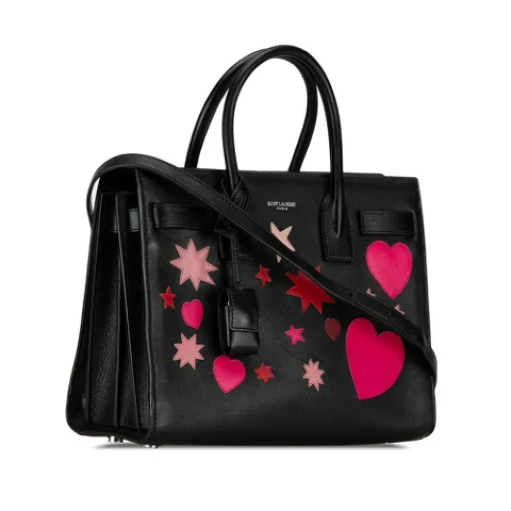 Yves Saint Laurent Vintage Pre-owned Leather handbags Black Dames